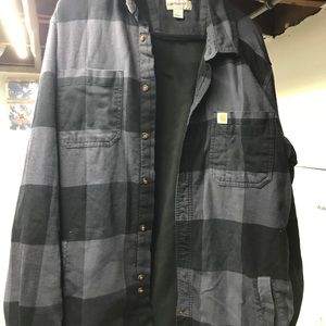 Carhartt fleece lined flannel jacket